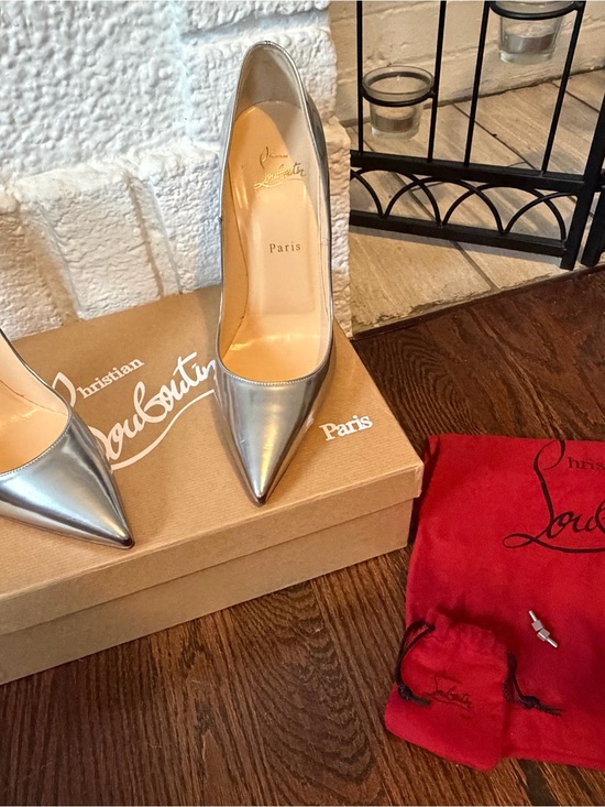 Christian Louboutin Shoes - BRAND NEW! Christian Louboutin silver So Kate 120mm pumps. Size: EU 39/ US 9.